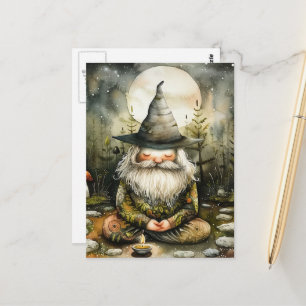 Gnome in his Zen Garden Postcard