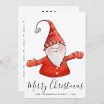 Gnome in Red 2025 Calendar Merry Christmas Nordic
