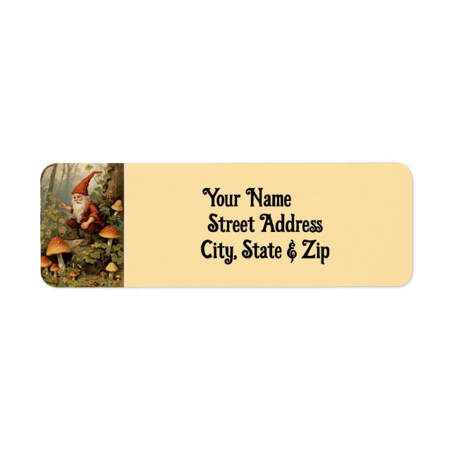 Gnome In Woods Return Address Label (Front)