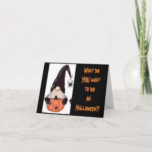 GNOME IS READY FOR HALLOWEEN CARD