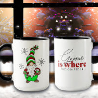 Gnome is Where the Coffee is | Cute Christmas