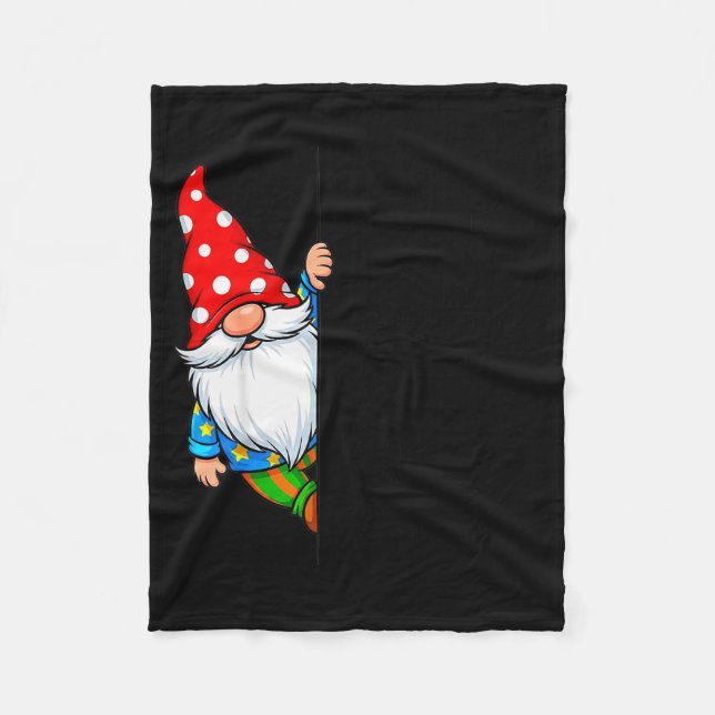 Gnome I've Been Gooder I've Been Badder Many Times Fleece Blanket (Front)