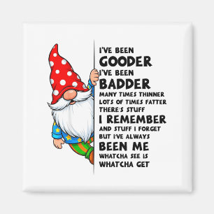 Gnome Ive Been Gooder Ive Been Badder Many Times T Magnet