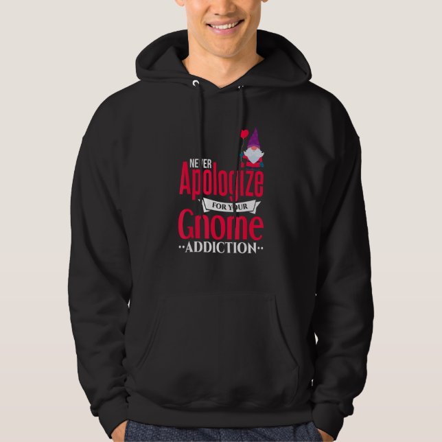 Gnome Joke  Gnome Love Garden Gnome Collector Hoodie (Front)