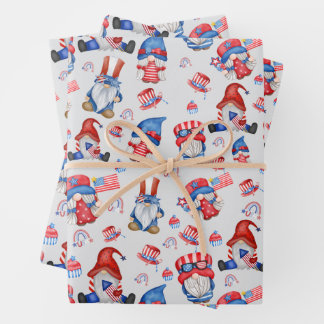 Gnome Labor Day America Celebration Day  Wrapping Paper Sheet