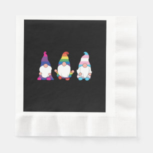 Gnome LGBTQ Bisexual Transsexual Ally Napkin