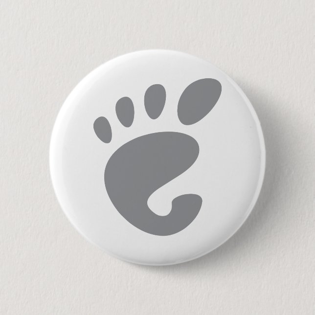 Gnome - Linux - OSS FSF  6 Cm Round Badge (Front)