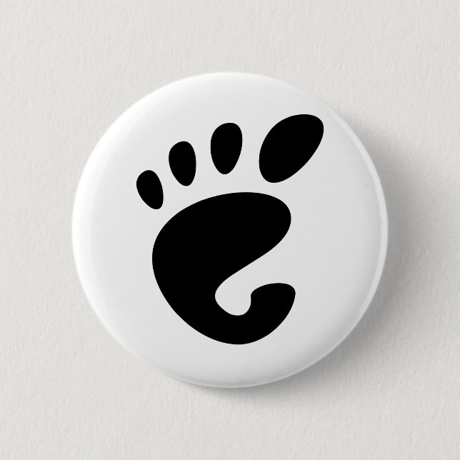 Gnome - Linux - OSS FSF  6 Cm Round Badge (Front)