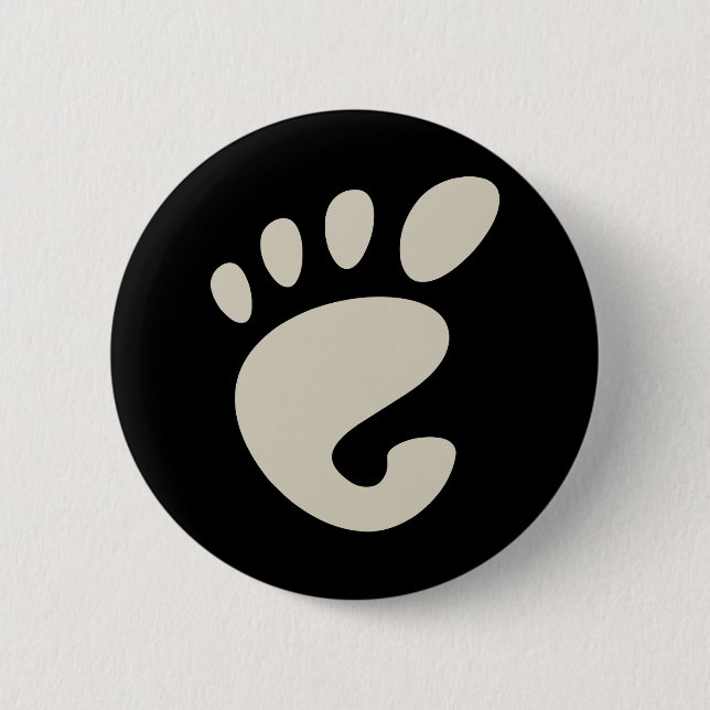 Gnome - Linux - OSS FSF  6 Cm Round Badge (Front)