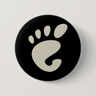Gnome - Linux - OSS FSF 6 Cm Round Badge