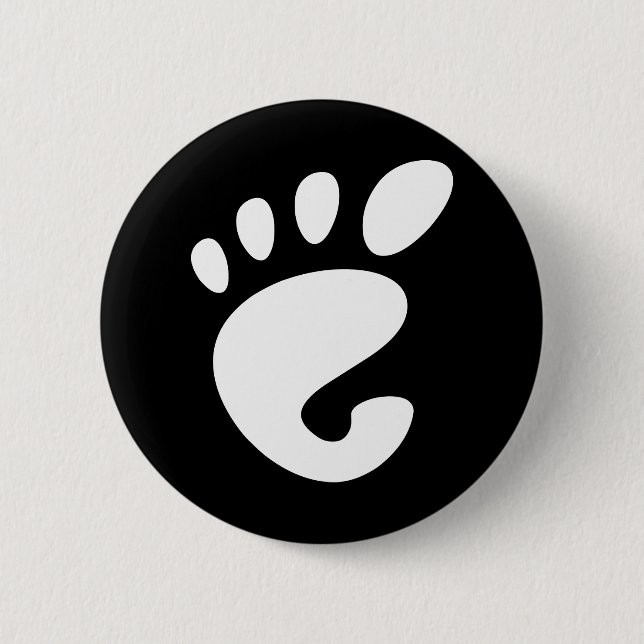 Gnome - Linux - OSS FSF  6 Cm Round Badge (Front)