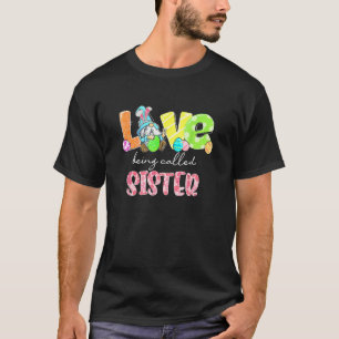 Gnome Love Being Called Sister Easter Day Family M T-Shirt