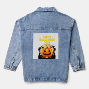 Gnome love Happy Halloween 2024  Denim Jacket
