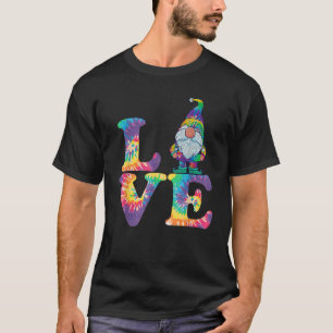 Gnome Love Hippie Gnomes Tie Dye Retro Style Vinta T-Shirt
