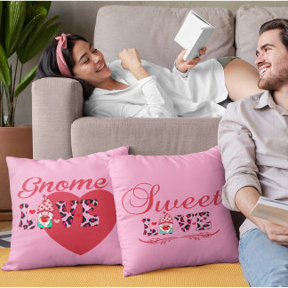 Gnome Love Sweet Love Valentines Cushion