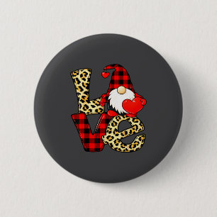Gnome Love Valentine Gnomes Valentines Day Men Wom 6 Cm Round Badge