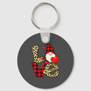 Gnome Love Valentine Gnomes Valentines Day Men Wom Key Ring