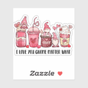 Gnome Love You Pink Red Coffee Valentine's
