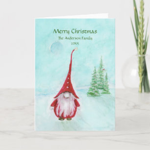Gnome Merry Christmas Custom Holiday Card