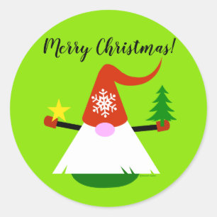 Gnome Merry Christmas Envelope Seals Stickers