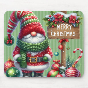Gnome Merry Christmas Mouse Mat