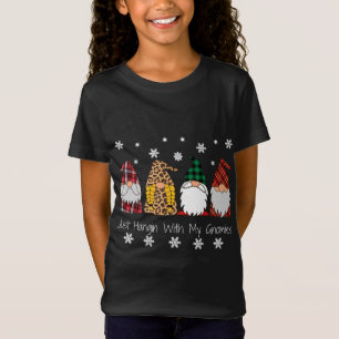 Gnome Merry Christmas Plaid Hangin With My Gnomies T-Shirt