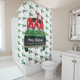 Gnome Merry Christmas  Shower Curtain