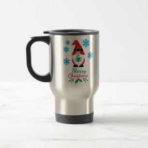 Gnome merry christmas travel mug