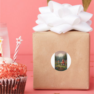 Gnome & Mushroom Magic Classic Round Sticker