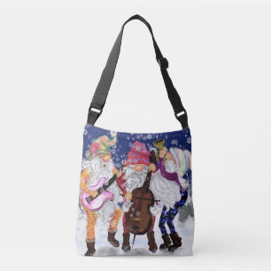 Gnome Music Band Christmas Crossbody Bag