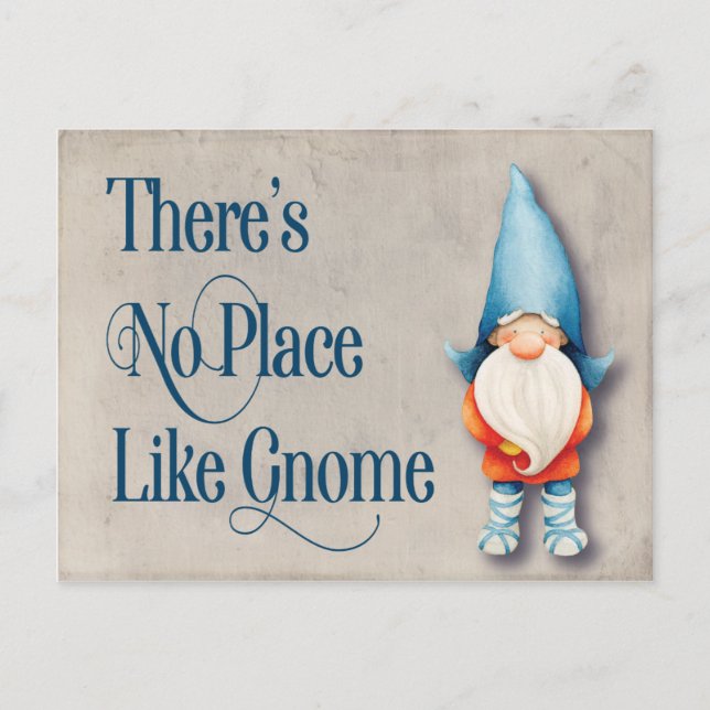 Gnome New Home We've Moved New Address Hygge Announcement Postcard (Front)