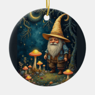 Gnome night ceramic tree decoration