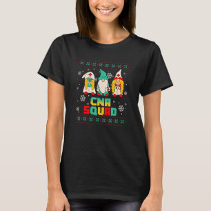 Gnome Night Shift Squad CNA Life Nurse Christmas T-Shirt