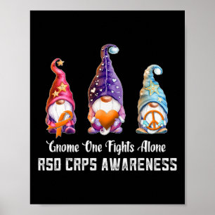 Gnome Nobody Fights Rsd Crps Awareness Alone Rsd C Poster
