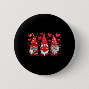 Gnome Nurse Scrub Valentine Rn Icu Er Valentines D 6 Cm Round Badge
