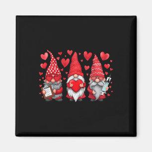 Gnome Nurse Scrub Valentine Rn Icu Er Valentines D Magnet