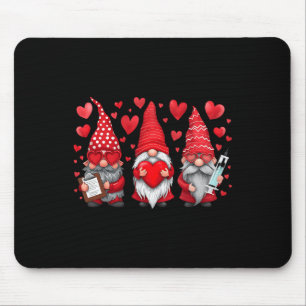 Gnome Nurse Scrub Valentine Rn Icu Er Valentines D Mouse Mat