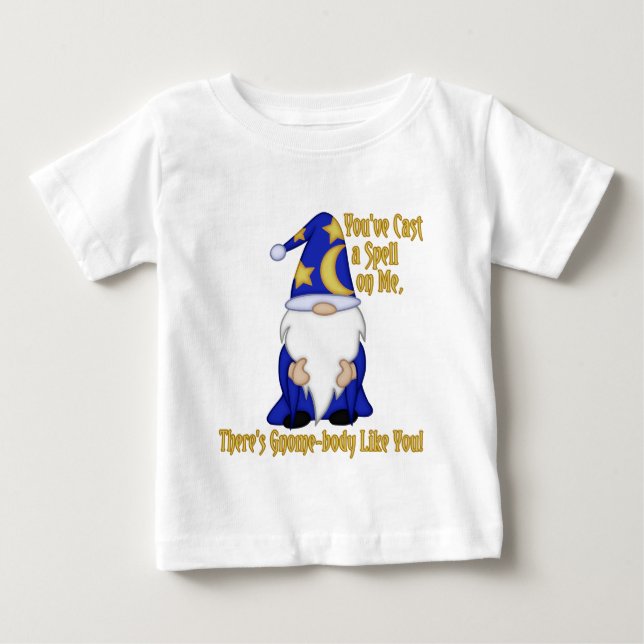 Gnome-O-Ween White Bearded Wizard Pun T-Shirts (Front)