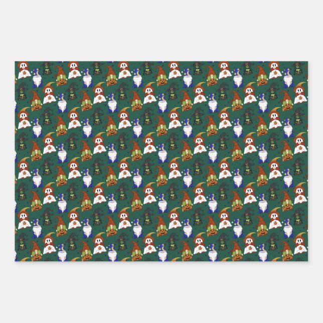 Gnome-o-Ween Wrapping Paper (Front)
