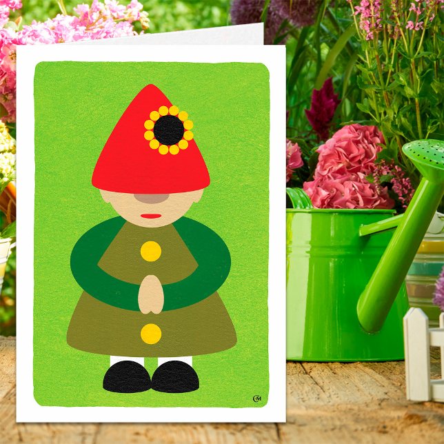 Gnome on Green Blank Card (Creator Uploaded)