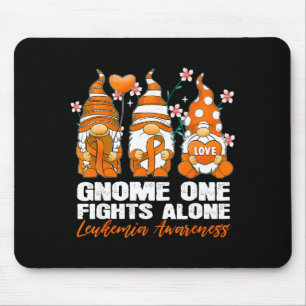 Gnome one fight alone leukaemia awareness orange mouse mat