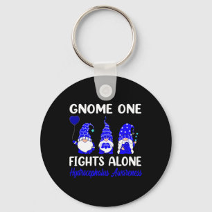 Gnome One Fights Alone Blue Ribbon Hydrocephalus A Key Ring