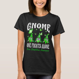 Gnome One Fights Alone Brain Disabilities Awarenes T-Shirt