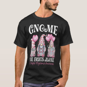 Gnome One Fights Alone Burgundy Multiple Myeloma A T-Shirt