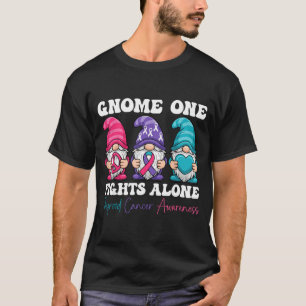 Gnome One Fights Alone - Christmas Thyroid Cancer  T-Shirt