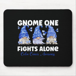 Gnome one fights alone dark blue_ colon cancer mouse mat