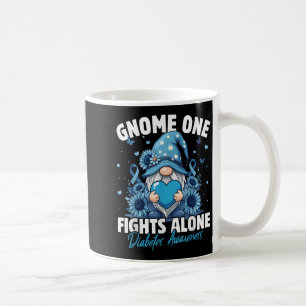 Gnome One Fights Alone Diabetes Awareness Coffee Mug