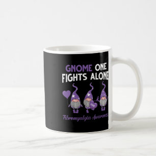 Gnome One Fights Alone Fibromyalgia Awareness Mont Coffee Mug