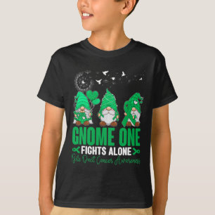 Gnome One Fights Alone Gnomies Bile Duct Cancer Aw T-Shirt