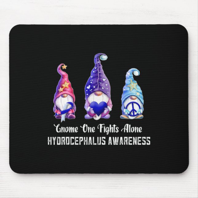 Gnome One Fights Alone Hydrocephalus Awareness 1 Mouse Mat (Front)